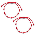 2021 Friendship Bracelet Adjustable 7 Knots Red String Bracelet Handmade Good Luck Amulet Rope Brceletet