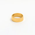 High End 18K PVD Gold Plated Stylish Gear Band Rings for Women Stainless Steel Jewelry Tarnish Free Jewelry
