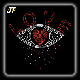 T&J Cheer Rhinestone Transfer Fashion Iron-On Kc Chiefs Dtf Transfers With Glass Plastic OEM Model Rhinestones