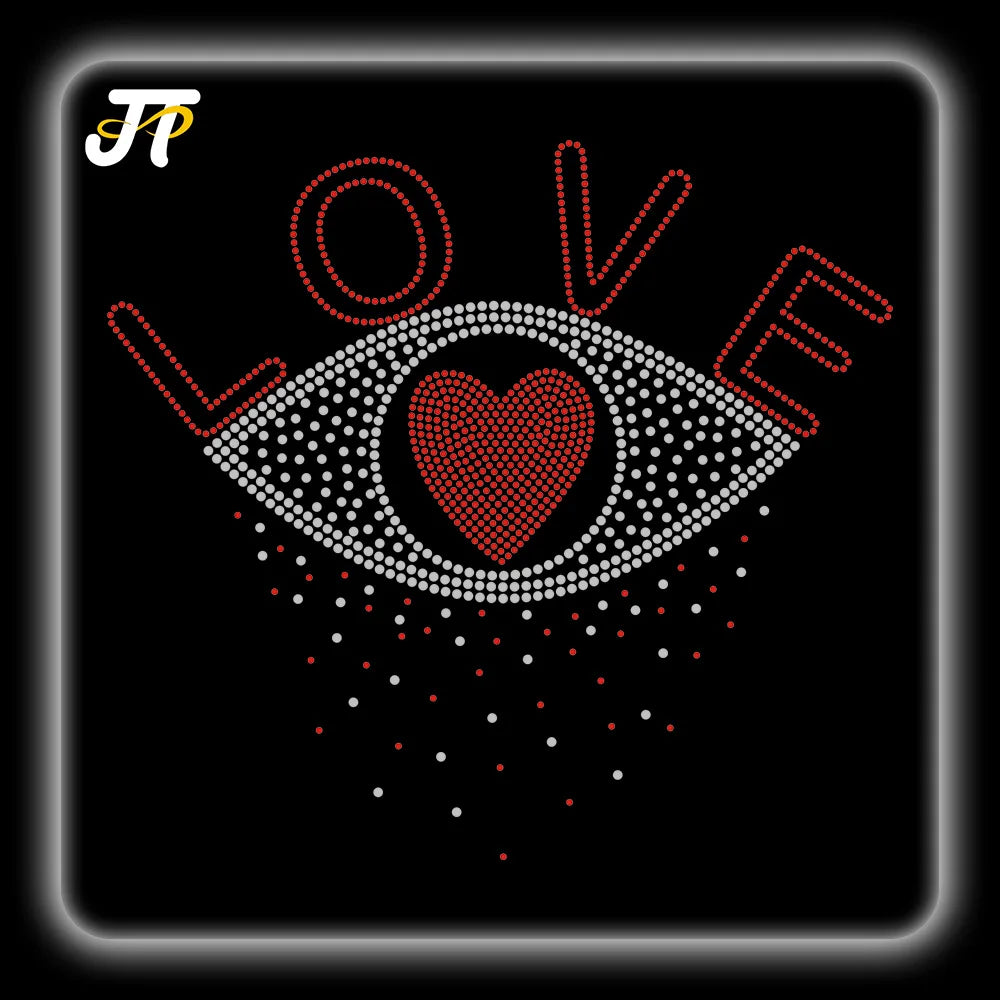 T&J Cheer Rhinestone Transfer Fashion Iron-On Kc Chiefs Dtf Transfers With Glass Plastic OEM Model Rhinestones