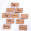 E-Wholesale Kraft Paper Thank You Card Cowhide Thank You Gift Card Packaging Decoration Card