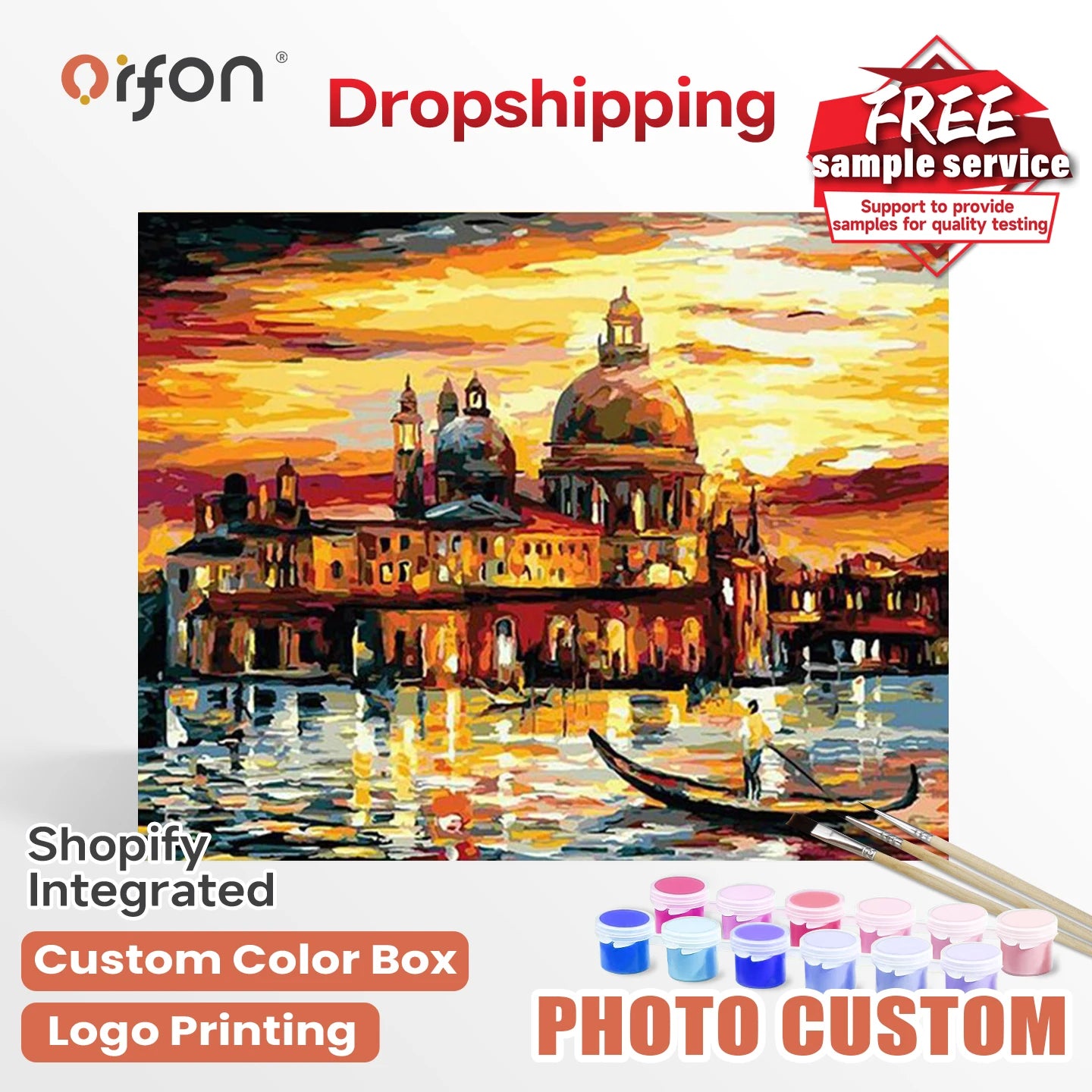 Orfon LY1311 Paint by Numbers for Adults SCENERY Modern  Digital DIY  Color Oil Painting Kits  on Canvas No Frame