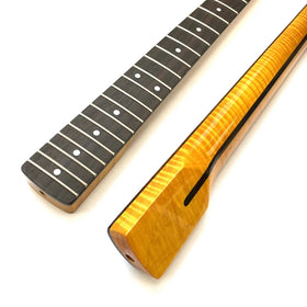 Wholesale ST Guitar Neck 21 Fret Vintage Tiger Flame Maple Guitar Neck With Rosewood Fingerboard