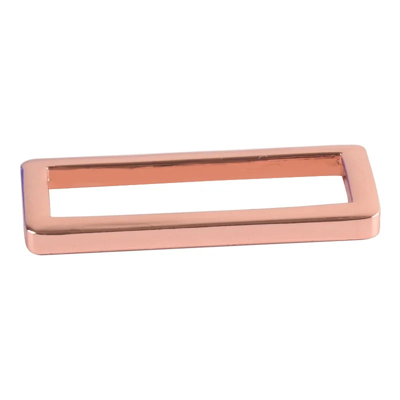 38mm Rose Gold Strap Webbing Rectangle Ring Buckle Hardware Metal Handbag Purse Flat Rectangle Ring
