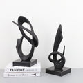 Geometric Creative Black Cast Iron Ornament Living Room Desktop Entryway Jewelry Home Decor Crafts Ornament