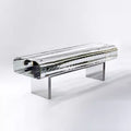 Modern Minimalist Transparent Acrylic Bench for Living Room Dining Table Bedroom Hotel or Apartment