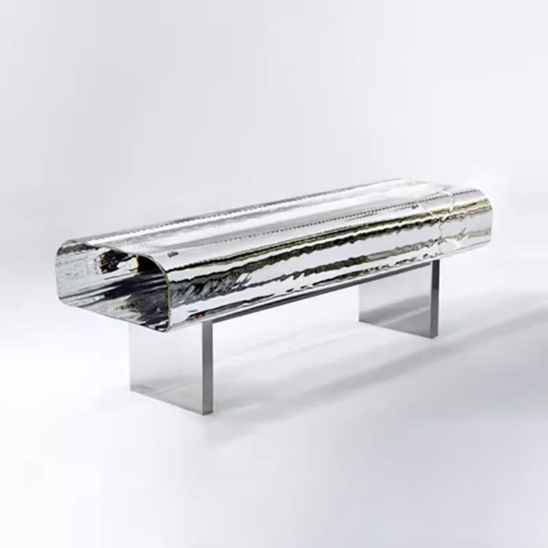 Modern Minimalist Transparent Acrylic Bench for Living Room Dining Table Bedroom Hotel or Apartment