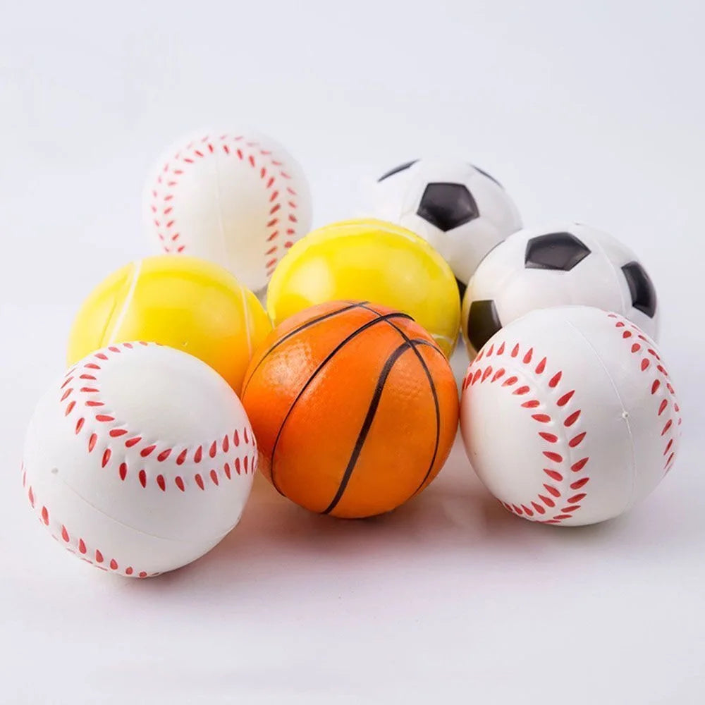 RTS Factory Direct Pet Sports PU Solid Ball Football Basketball Tennis Baseball 6.3cm Pet Ball Toy Dog Cat Toy Ball