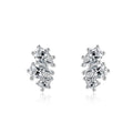 New Trendy 925 Sterling Silver Drop-shaped Earrings Women Fashion Simple Diamond Earrings