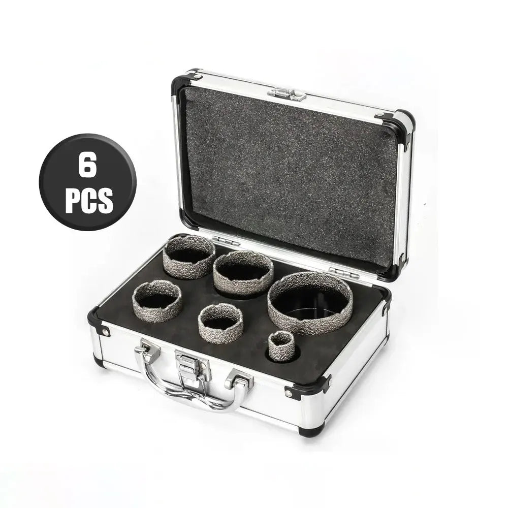 5Pcs 20-68mm M14 Thread Vacuum Brazed Diamond Dry Cutting Hole Saw Core Drill Bit Set for Porcelain Tiles Marble Hole Saw