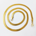 Casual 18K Gold Plated Stainless Steel Blade Chain Necklace Flat Snake Bone Chain Hip Hop Style Necklace for Men Women MSC-0003 MegaBDM