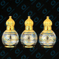 CJ-Roll on UV Printing 15ML Golden Empty Customized Attar Oud Oil Perfume Glass Bottles
