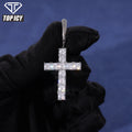 Wholesale Hip Hop Cross Men's Women's Drop Earrings Sparkling Hot Sal Iced Out Full 5A Zircon Cross Jewelry for Party Wedding