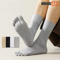 New Arrive Good Quality Men's Summer Hollow Out Breathable Cooling Anti-odor Casual Thin Socks Absorb Sweat 5 Toes Dress Socks