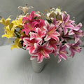Ready to Ship Home Decor False Flowers PU Leather Soft Wedding Home Decorative Artificial Flowers