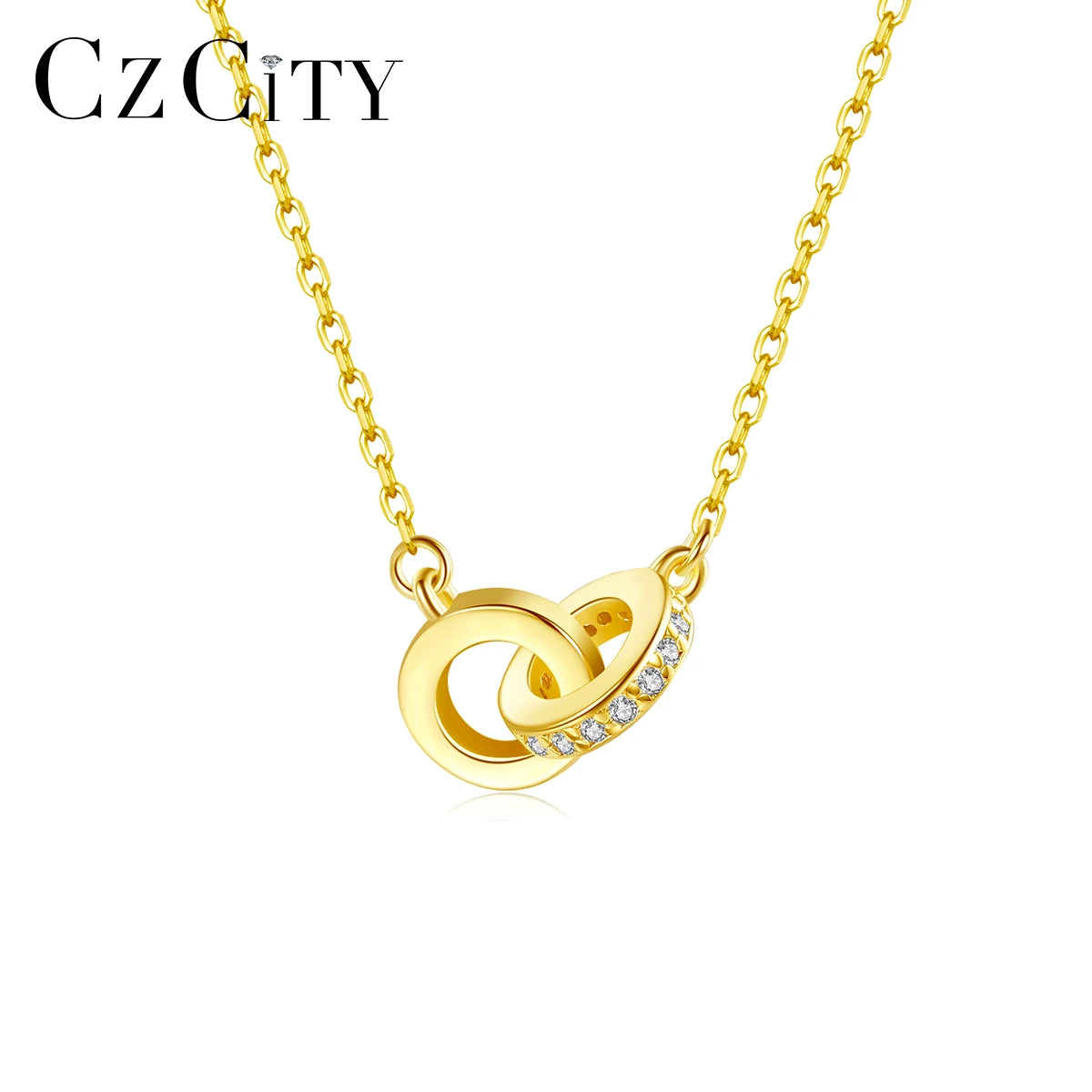 CZCITY Gold Plated  Zircon Pendant Jewellery Korean Girl Jewelry Unique 2026 Necklace Chain