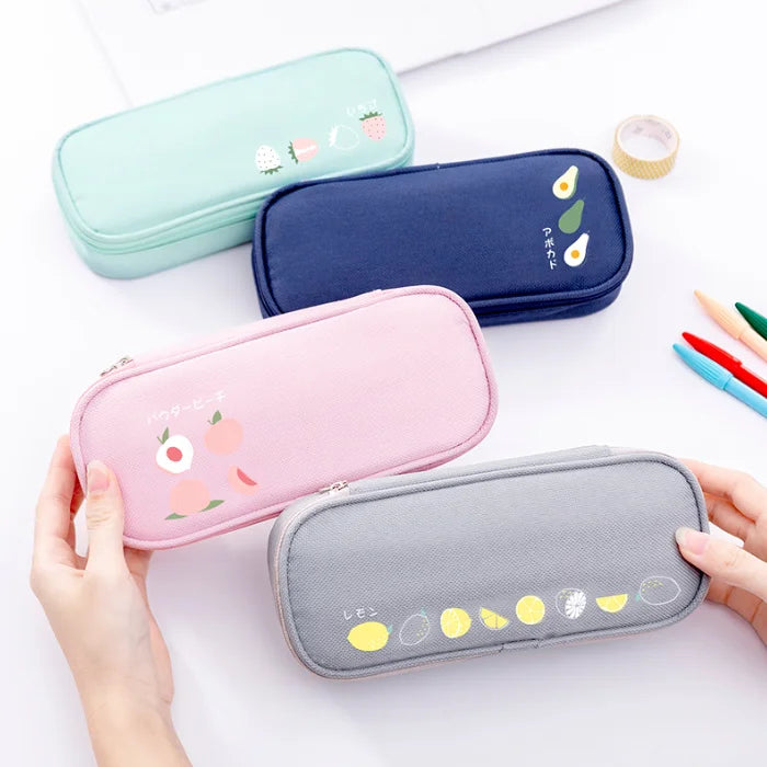 Nylon School Pencil Case Cartoon Cute Pencil Zipper Bag Custom Pencil Bag for Girls Children