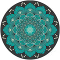 2026 Eco Friendly Digital Organic Blue rubber Custom Print OEM Yoga Mat Anti Slip Non-slip natural rubber roundSuede Yoga Mat