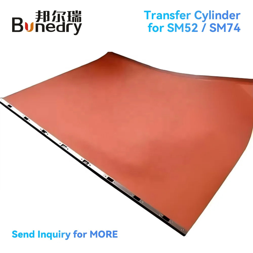 750x567x0.35mm Red Transfer Cylinder Jacket Anti-Fouling Cover for SM52 SM74 SM102 Offset Printing Machine M2.215.105