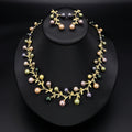 New Fashion Gold Plated Women's Colored Pearl Copper Jewelry Set 2 Pcs-for Wedding Party Engagement