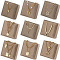 Fashion Stainless Steel Double Necklace Waterproof 18k Gold Plated Heart Butterfly Stainless Steel Multi Layer Necklace