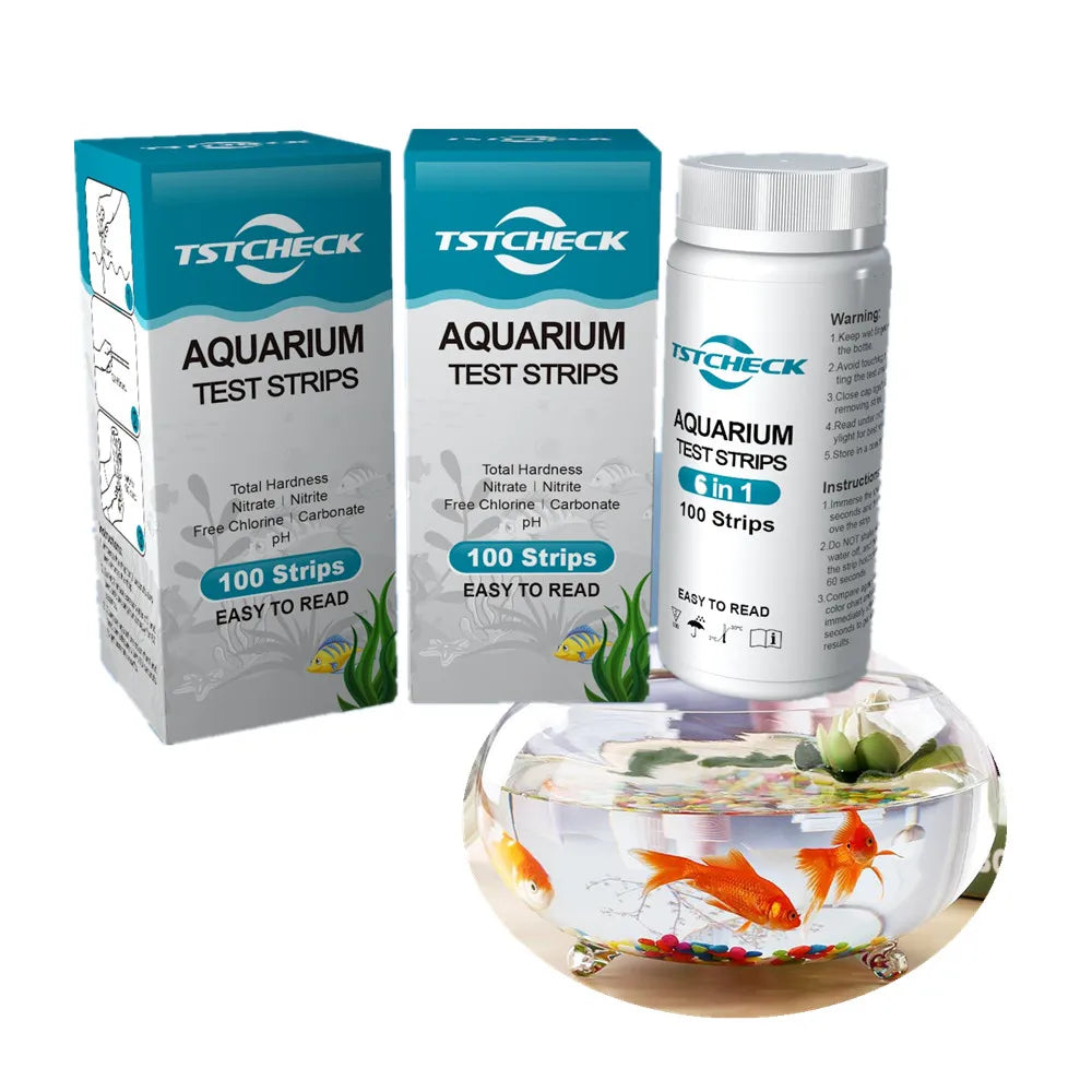 6Way Easy Read Super Essential Monitor Aquarium Freshwater Master Water test Kits Fish tank test Strips NO2NO3KHpHGH