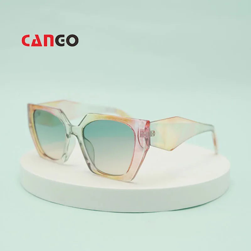 Fashion Thick Geometrical Uv400 Sunglasses Cat Eyes Sun Glasses Oversize square Women