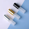 Wholesale Gold Silver Black Fine Mist Cosmetic Packaging 5ml Frosted Matte Round Perfume Glass Spray Bottle