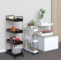 4-Tier Storage Cart  Utility Cart Organizer Shelf Storage Tower  Fruit Rack Space Kids