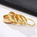 Best Selling 3mm 4mm 8mm High Polish Dome Ring Jewelry Gold Signet Rings 18k Stainless Steel Big Size Custom Design Ring for Men