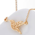 Fashion Non Tarnish Silver 18k Gold Plated Stainless Steel Women Hummingbird Pendant Necklace Jewelry