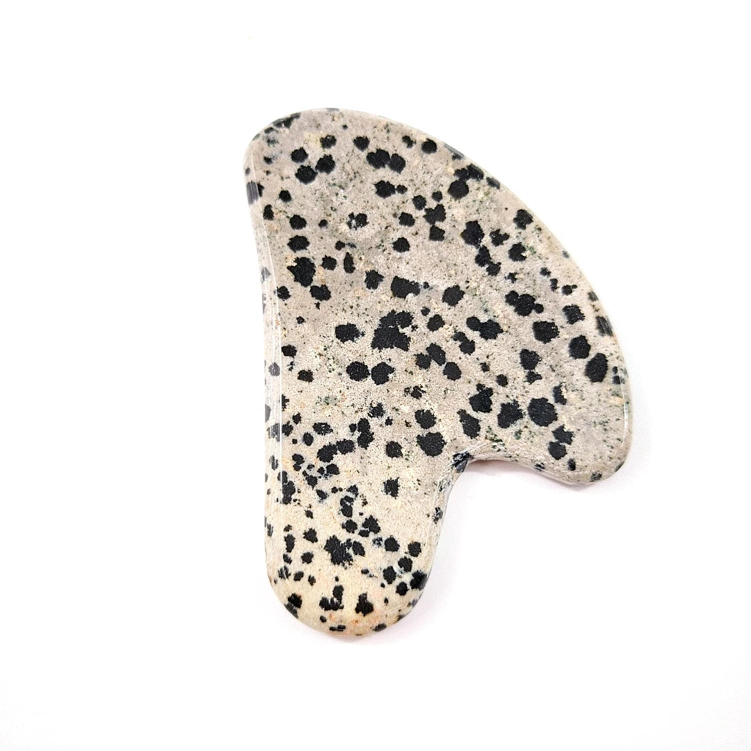 HZ Gua Sha Facial Tool Natural Jade Stone Speckle Stone Guasha Board for SPA Acupuncture Therapy Trigger Point Treatment Gua Sha