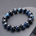 Boho 6mm 8mm 10mm 12mm Natural Super Dark Blue Tiger Eyes Stone Beads Bracelet Handmade Men Jewelry for Friend Gift