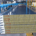 Fireproof 50mm High Density Rock Wool Sandwich Panel with PU Sealing Side Industrial Workshop Insulation Color Steel