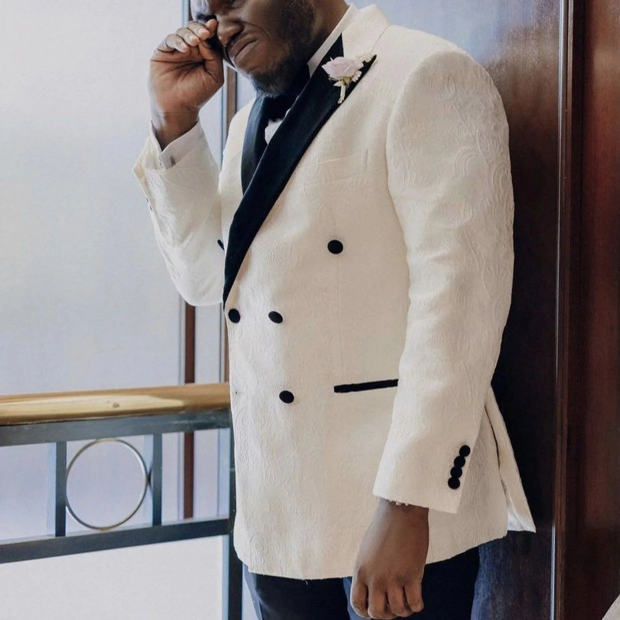 White Wedding Tuxedos Formal Men Suit Slim Fit Mens Suits Bespoke Groom Outfit Blazer for Wedding Prom Jacket and Pants