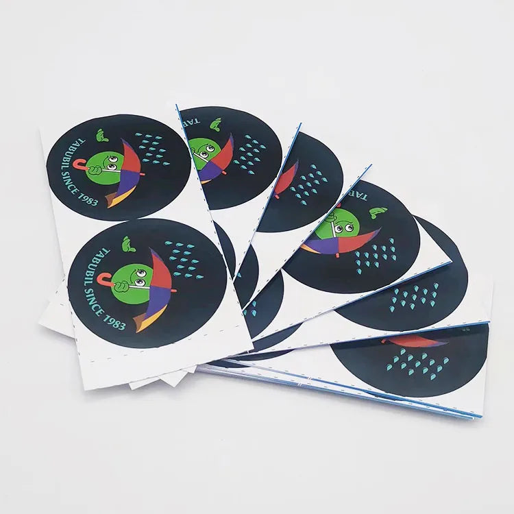 Custom Printed Self Adhesive Paper Roll Round Packing Customer Labels Stickers