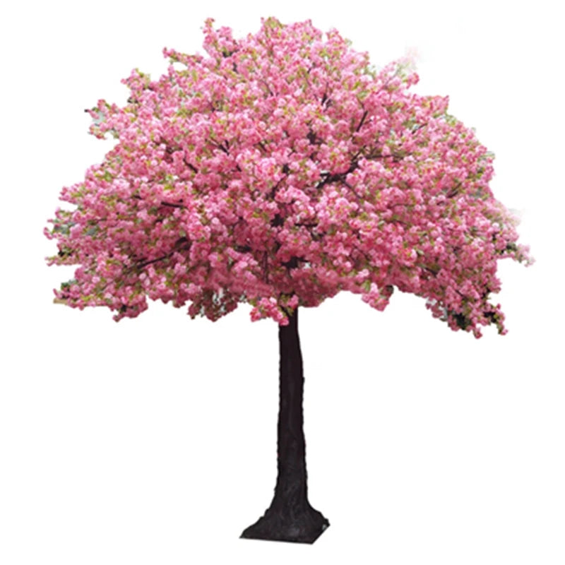 2020 New fairy Style Wedding 4 Forks 8 Inch Fake Large Blossom Flowers Trees Artificial Cherry Tree