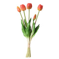 DREA Reall Touch Tulip Flower Arrangement Artificial Flowers 5 Heads Tulip Bouquet Silicone Flowers Wedding Home Decor