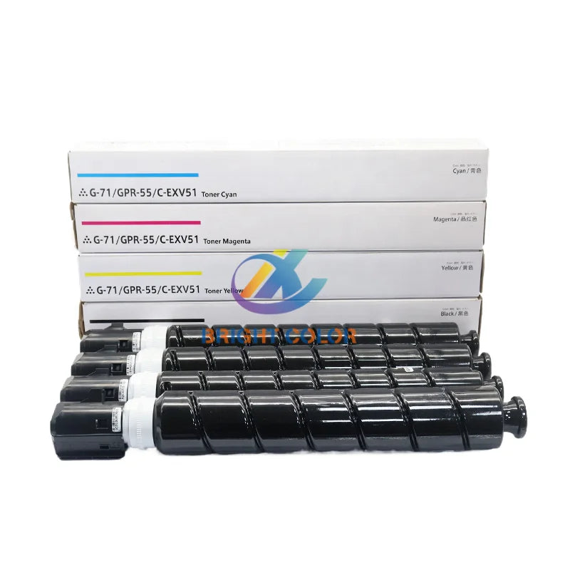 High Capacity 296g 850g Color Toner Cartridge NPG71 GPR55 C-EXV51 for Canon IRC5535 5540 5550 Compatible Photocopier Spare Parts