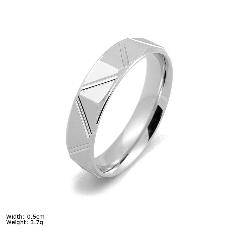 Classic Men Band Rings Carved S925 Silver Jewelry Wedding Ring Couple Ring
