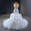 Customized Vocal Solo Performance Dress Tubeless Fishtail Bubble Skirt Luxury Long Tail Toast Suit Rsm231040