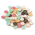 Colorful Dripping Oil 26 English Letters Alloy Double-sided Ear Necklace Bracelet Diy Accessories Pendant for Jewelry