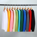 OEM Men's Long Sleeve OverSized 200Gsm Cotton T-Shirts Custom Logo Printed Neck Blank Formal Solid 200Gsm Knitted Material