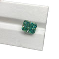 Green Color Ice Crushed Cut  Radiant Shape Lab Created Moissanite Diamond Loose Gemstone