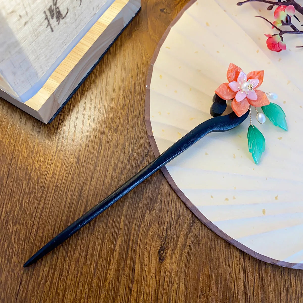 SongMay Classic Elegant Chinese Style Wood Hair Pin High Quality Hair Forks for Girls and Women