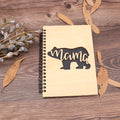 Mama Bear Bamboo Cover Notebook | Custom Gift for Moms