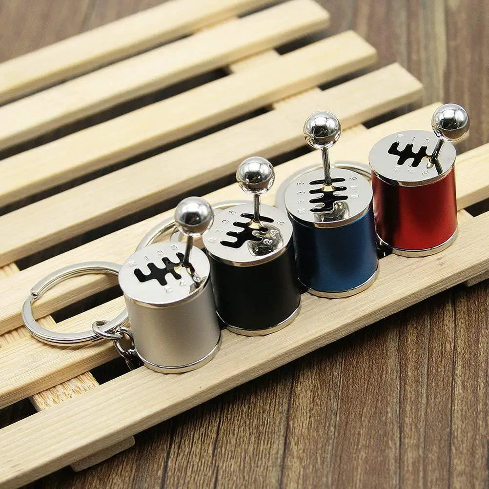 Auto Parts Keychain Six-Speed Manual Transmission Gear Shift Lever Carabiner Promotional Six-Speed Manual Transmission Keychain