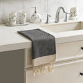 Factory Wholesale SHENGPENG Turkish Tassel Hand Towel 100% Cotton 40*100CM/15.8*40 Inch Square Diamond Pattern Quick-Dry Woven