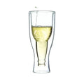 Upside Down Beer Bottle Shaped Double Wall Borosilicate Glass Cup Double Walled Glass Tumbler for Beer