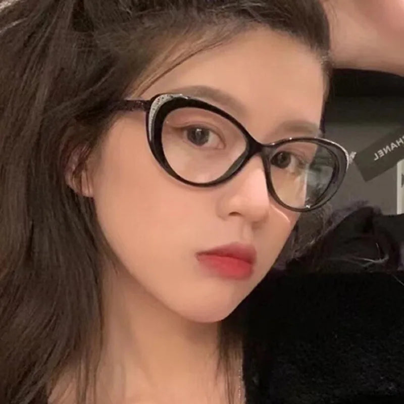 Cat Eye Retro Fashion Glasses Frame Anti Blue Light Glasses